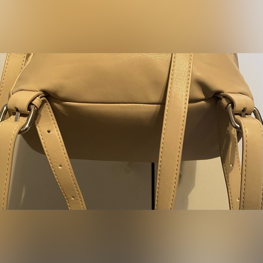 NEW ZARA CREAM COLOR BACKPACK - Picture 6 of 7